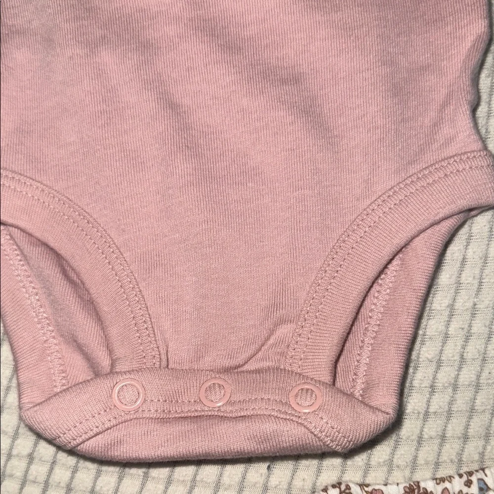 Carter's Mauve Cat Bodysuit and Floral Pants Set